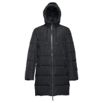 Parkas doudounes publicitaires unisexes en polyester THC Brussels couleur noir quatrième vue