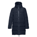 Parkas doudounes publicitaires unisexes en polyester THC Brussels couleur bleu marine