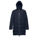 Parkas doudounes publicitaires unisexes en polyester THC Brussels couleur bleu marine quatrième vue