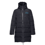 Parkas doudounes publicitaires unisexes en polyester THC Brussels avec zone d'impression