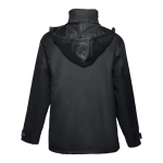 Manteau doudoune imperméable personnalisé en polyester THC Liubliana couleur noir quatrième vue