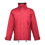 Manteau doudoune imperméable personnalisé en polyester THC Liubliana couleur rouge première vue