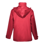 Manteau doudoune imperméable personnalisé en polyester THC Liubliana couleur rouge quatrième vue