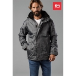Manteau doudoune imperméable personnalisé en polyester THC Liubliana couleur gris vue image ambiance