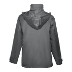 Manteau doudoune imperméable personnalisé en polyester THC Liubliana couleur gris quatrième vue