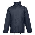 Manteau doudoune imperméable personnalisé en polyester THC Liubliana couleur bleu marine