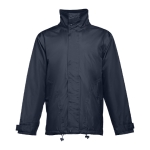 Manteau doudoune imperméable personnalisé en polyester THC Liubliana couleur bleu marine première vue