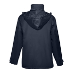 Manteau doudoune imperméable personnalisé en polyester THC Liubliana couleur bleu marine quatrième vue