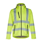 Veste de visibilité à capuche en polyester 320 g/m² THC Zagreb Work couleur jaune fluorescent
