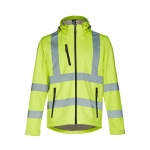 Veste de visibilité à capuche en polyester 320 g/m² THC Zagreb Work couleur jaune fluorescent première vue