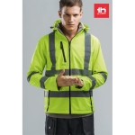 Veste de visibilité à capuche en polyester 320 g/m² THC Zagreb Work couleur jaune fluorescent