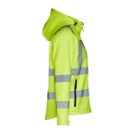 Veste de visibilité à capuche en polyester 320 g/m² THC Zagreb Work couleur jaune fluorescent troisième vue