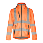 Veste de visibilité à capuche en polyester 320 g/m² THC Zagreb Work couleur orange fluorescent première vue