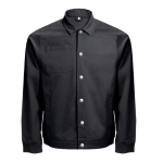 Vestes de travail avec logo en coton 240 g/m² THC Bratislava couleur noir