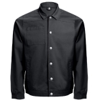 Vestes de travail avec logo en coton 240 g/m² THC Bratislava couleur noir première vue