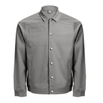Vestes de travail avec logo en coton 240 g/m² THC Bratislava couleur gris