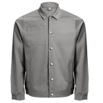 Vestes de travail avec logo en coton 240 g/m² THC Bratislava couleur gris première vue