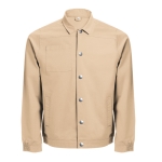 Vestes de travail avec logo en coton 240 g/m² THC Bratislava couleur marron clair