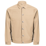 Vestes de travail avec logo en coton 240 g/m² THC Bratislava couleur marron clair première vue