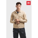 Vestes de travail avec logo en coton 240 g/m² THC Bratislava couleur marron clair