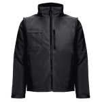 Veste de travail convertible en gilet en polyester 170 g/m² THC Astana couleur noir première vue