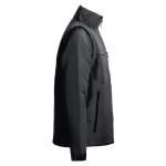 Veste de travail convertible en gilet en polyester 170 g/m² THC Astana couleur noir troisième vue