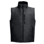 Veste de travail convertible en gilet en polyester 170 g/m² THC Astana couleur noir quatrième vue