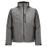 Veste de travail convertible en gilet en polyester 170 g/m² THC Astana couleur gris première vue