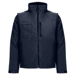 Veste de travail convertible en gilet en polyester 170 g/m² THC Astana couleur bleu marine première vue