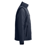 Veste de travail convertible en gilet en polyester 170 g/m² THC Astana couleur bleu marine troisième vue