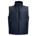 Veste de travail convertible en gilet en polyester 170 g/m² THC Astana couleur bleu marine quatrième vue