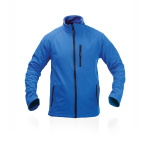 Vestes d'entreprise en softshell et élasthanne 300 g/m² MKT Molter couleur bleu première vue