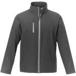 Vestes softshell d'entreprise en polyester 250 g/m² Elevate Essentials couleur gris foncé deuxième vue frontale