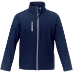 Vestes softshell d'entreprise en polyester 250 g/m² Elevate Essentials couleur bleu marine deuxième vue frontale