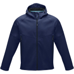 Vestes softshell personnalisées en RPET 280 g/m² Elevate NXT couleur bleu marine deuxième vue frontale