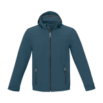 Veste softshell imperméable en polyester 300 g/m² Elevate Life couleur cyan deuxième vue frontale