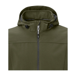 Veste softshell imperméable en polyester 300 g/m² Elevate Life couleur vert olive vue détail 1