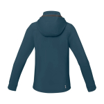 Veste softshell à capuche femmes en polyester 300 g/m² Elevate Life couleur cyan deuxième vue arrière