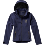 Veste softshell à capuche femmes en polyester 300 g/m² Elevate Life vue impression sérigraphique