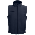 Gilets softshell en polyester et élasthanne 280 g/m² THC Baku couleur bleu marine première vue
