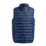 Gilets coupe-vent publicitaires légers en polyester MKT Belsan couleur bleu marine première vue