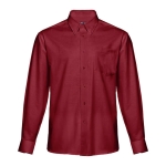 Chemises Oxford pour hommes en coton et polyester 130 g/m² THC Tokyo couleur bordeaux première vue