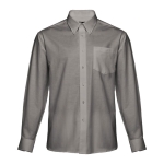 Chemises Oxford pour hommes en coton et polyester 130 g/m² THC Tokyo couleur gris foncé première vue