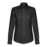 Chemise cintrée pour femmes en coton et polyester 130 g/m² THC Tokyo couleur noir première vue