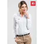 Chemise cintrée pour femmes en coton et polyester 130 g/m² THC Tokyo couleur blanc vue image ambiance
