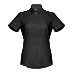 Chemises Oxford pour femmes en coton et polyester THC London WH couleur noir première vue