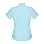 Chemises Oxford pour femmes en coton et polyester THC London WH couleur bleu ciel