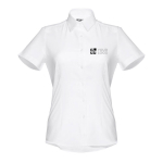 Chemises Oxford pour femmes en coton et polyester THC London WH avec zone d'impression