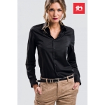 Chemises à logo pour femmes en coton et polyamide 115 g/m² THC Paris couleur noir