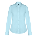 Chemises à logo pour femmes en coton et polyamide 115 g/m² THC Paris couleur bleu ciel